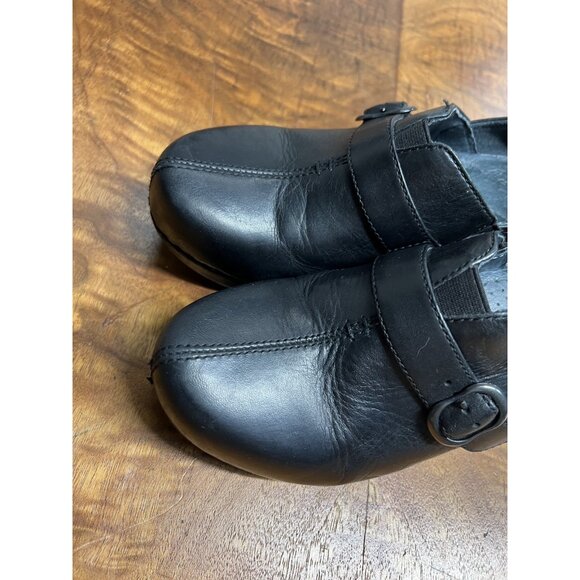 Dansko Tamara Women's Sz 38 US 7.5-8 Black Leather Clogs Loafers Nurses Shoes - Picture 5 of 12